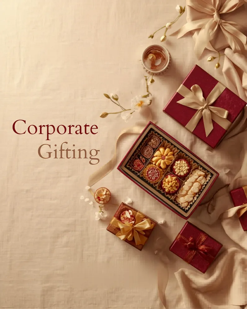 Corporate gift hamper with assorted sweets